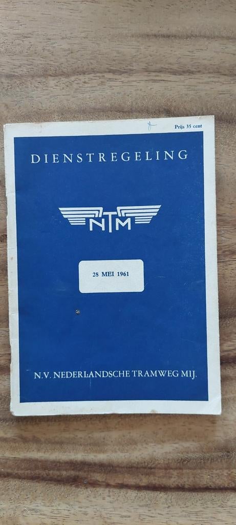 NTM. Dienstregeling 28 mei 1961., Ophalen of Verzenden, Gebruikt, Tram, Boek of Tijdschrift