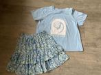 Setje shirt en rok mt S voor €5,00, Kinderen en Baby's, Kinderkleding | Maat 176, Ophalen of Verzenden, Zo goed als nieuw, Meisje