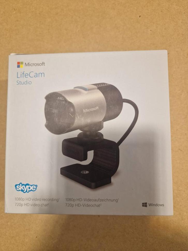 Microsoft LifeCam Studio Webcam, Computers en Software, Webcams, Nieuw, Bedraad, ChromeOS, MacOS, Windows, Android, iOS, Monitorclip