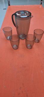 Schenkkan met 4 bekers, Ophalen of Verzenden