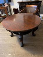 Antieke eiken salontafel met leeuwenpoten, Antiek en Kunst, Ophalen
