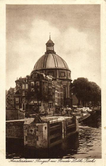 Amsterdam. Singel m. Ronde Luth. Kerk. - 1937 gelopen beschikbaar voor biedingen