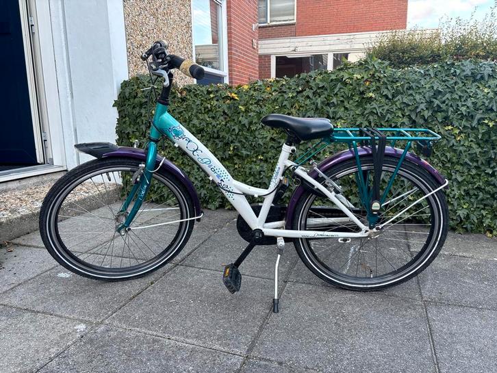 Leuke meisjesfiets 22 inch, Fietsen en Brommers, Fietsen | Meisjes, Gebruikt, 24 inch, Handrem, Ophalen