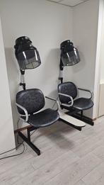 Droogkap meubelstuk set. 2 stoelen met droogkappen., Antiek en Kunst, Ophalen
