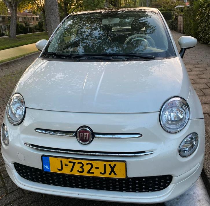 Fiat 500 Twinair Turbo 80pk 2018 Wit, Auto's, Fiat, Particulier, ABS, Airbags, Airconditioning, Bluetooth, Centrale vergrendeling