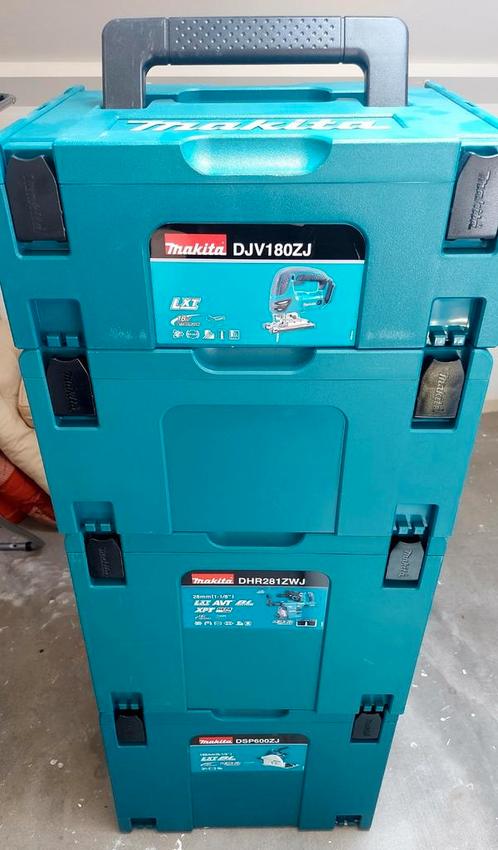 Makita Makpac koffers + gratis accessoires – topstaat, Doe-het-zelf en Verbouw, Gereedschapskisten, Nieuw, Ophalen