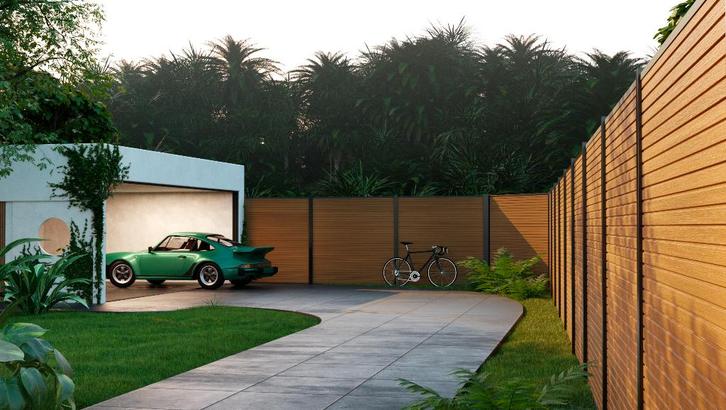 Composiet schutting Felix Fenceboard premium of modern, Tuin en Terras, Schuttingen, Nieuw, Kunststof, 1 tot 2 meter, 6 meter of meer