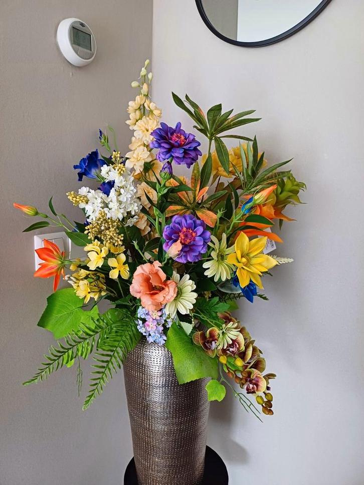 Prachtig Zijden Bloemstuk - Hoge Kwaliteit, Huis en Inrichting, Woonaccessoires | Kunstplanten en Kunstbloemen, Nieuw, Ophalen of Verzenden