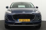 Ford Puma 1.0 124 PK Hybrid Titanium Carplay Navi Cruise DAB, Auto's, Ford, Voorwielaandrijving, Stof, Blauw, Origineel Nederlands