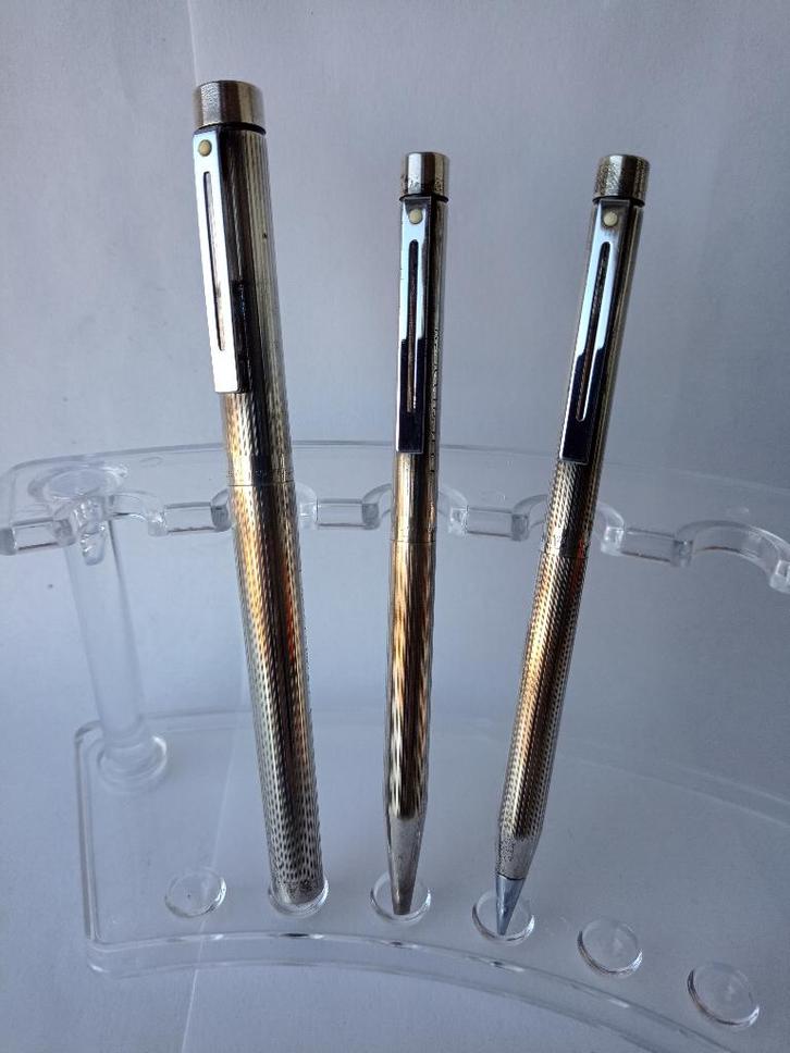 Set Sheaffer Targa 1004 CT classic sterling silver, Verzamelen, Pennenverzamelingen, Pennenset, Sheaffer, Met doosje, Verzenden