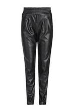 Mooie zwarte JILL & MITCH imitatieleer slim fit broek134-140, Broek, Zo goed als nieuw, Jill & Mitch, Verzenden