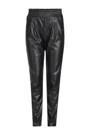 Mooie zwarte JILL & MITCH imitatieleer slim fit broek134-140, Kinderen en Baby's, Kinderkleding | Maat 134, Zo goed als nieuw