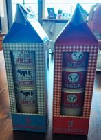Vintage Melkbekers in Doos - Set van 3, Huis en Inrichting, Ophalen, Zo goed als nieuw