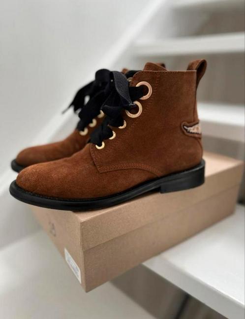 Zadig & Voltaire Laureen enkel laarsjes, Camel suède, Kleding | Dames, Schoenen, Zo goed als nieuw, Lage of Enkellaarzen, Bruin