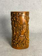 Brushpot China buxus hout, Antiek en Kunst, Ophalen of Verzenden