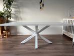 Witte eettafel 100 bij 200, Huis en Inrichting, Tafels | Eettafels, Ophalen, 200 cm of meer, 50 tot 100 cm, Zo goed als nieuw