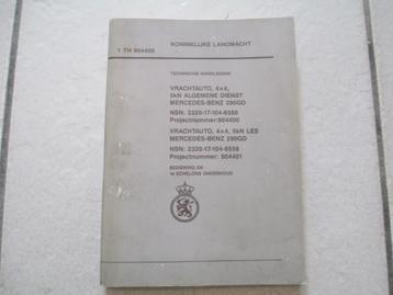 Manual / handleiding / th Mercedes mb 290 gd leger jeep beschikbaar voor biedingen