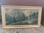 Klassiek Schilderij John Bockelman Berglandschap Ingelijst, Ophalen