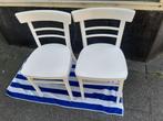 Caféstoelen Brugge, wit, 2 stuks, lichtgewicht, Gebruikt, Twee, Wit, Ophalen of Verzenden