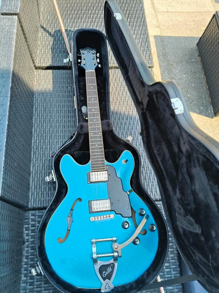 Guild Starfire I DC Pelham Blue, Muziek en Instrumenten, Snaarinstrumenten | Gitaren | Elektrisch, Gebruikt, Hollow body, Overige merken