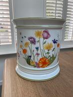 Grote pot Limoges porselein met bloemen, Antiek en Kunst, Ophalen of Verzenden