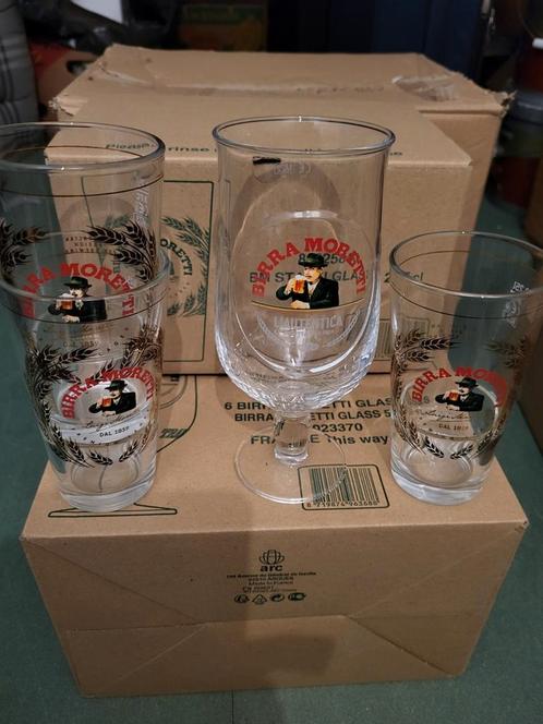 LAATSTE SUPER MOOIE BIERGLAZEN VAN BIRRA AMORETTI, Diversen, Rommelmarktspullen, Nieuw, Ophalen of Verzenden
