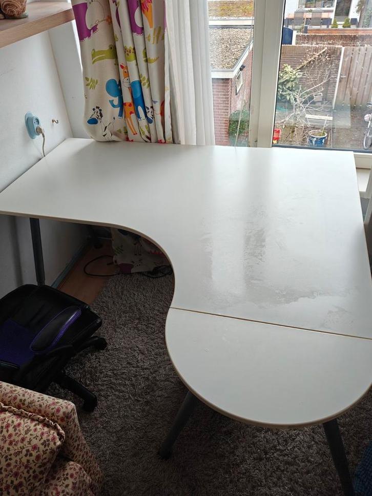 Ikea Galant Hoekbureau - Wit, Huis en Inrichting, Bureaus, In hoogte verstelbaar, Ophalen