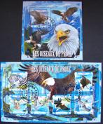 - 723 - 2 Blokken met Roofvogels. 7 zegels., Verzenden, Gestempeld, Dier of Natuur