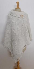 50% wol mix Portugese/outdoor beige poncho! L, Ophalen of Verzenden, Zo goed als nieuw, Maat 42/44 (L), Beige