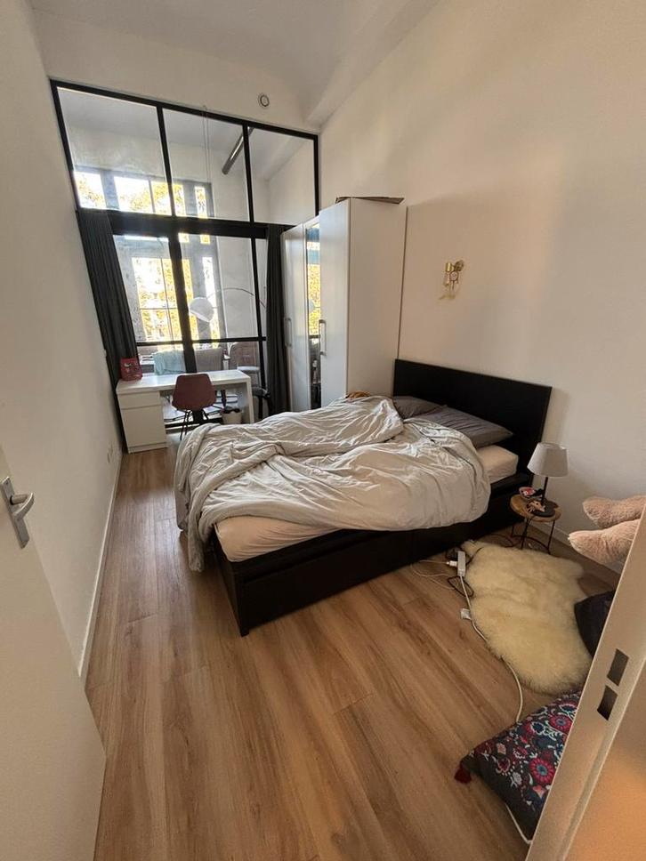 MALM ikea bed 140x200, Huis en Inrichting, Slaapkamer | Bedden, Zo goed als nieuw, Tweepersoons, 140 cm, 200 cm, Hout, Zwart, Ophalen