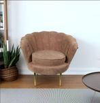 Rib Schelp Stoel Fauteuil Bruin, Huis en Inrichting, Fauteuils, Ophalen, Nieuw, Minder dan 75 cm, 50 tot 75 cm