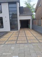 80 m2 bestrating 20x20 geel 20x10 grijs, Tuin en Terras, Ophalen, Overige materialen, Gebruikt, 10 m² of meer
