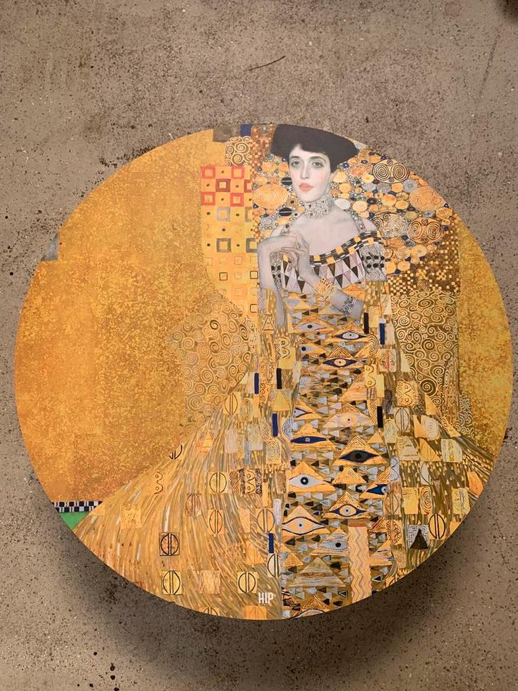 HIP Klimt-geïnspireerd geprint op kunstof wanddecorati 80 cm, Antiek en Kunst, Kunst | Schilderijen | Klassiek, Ophalen of Verzenden