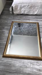 Spiegel met goudachtige rand, Huis en Inrichting, Woonaccessoires | Spiegels, Ophalen, Minder dan 50 cm, Zo goed als nieuw, Minder dan 100 cm