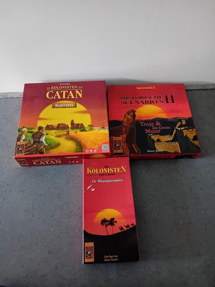 De kolonisten van Catan met 2 uitbreidingen, Hobby en Vrije tijd, Gezelschapsspellen | Bordspellen, Gebruikt, Drie of vier spelers