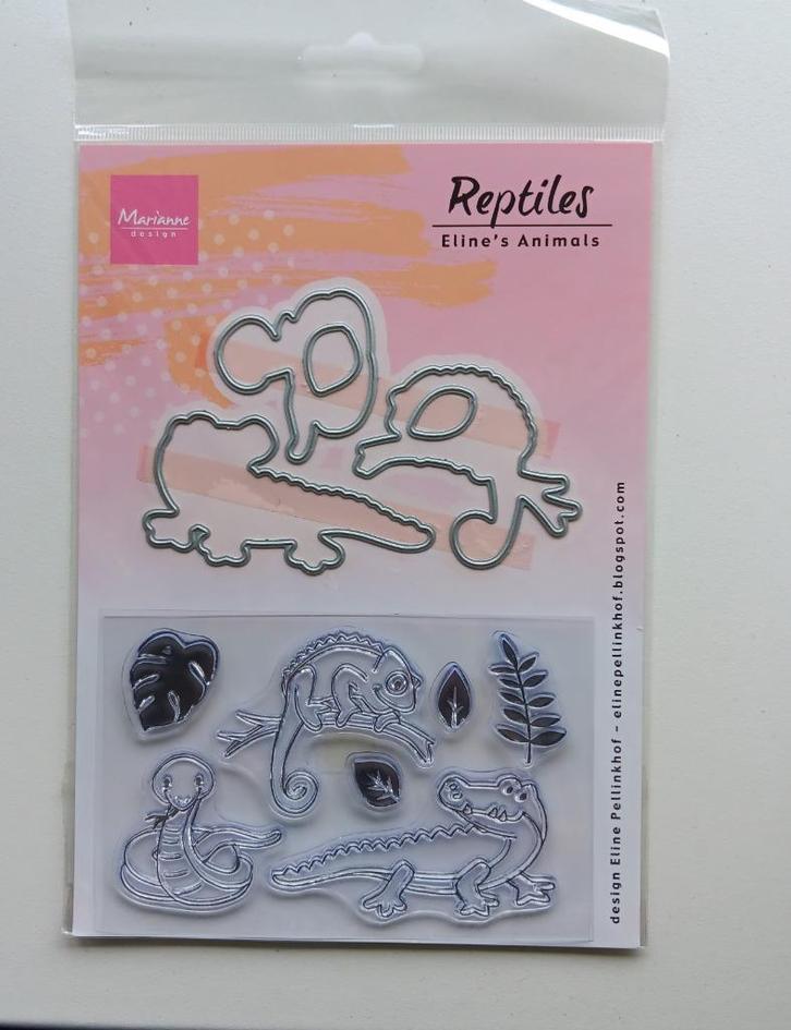 Marianne Design - Eline's Animals stempel- en snijmallensets, Hobby en Vrije tijd, Kaarten | Zelf maken, Zo goed als nieuw, Pons of Mal