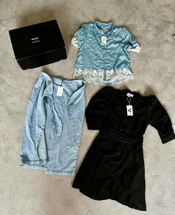 Denim skirt Drape dress Denim lace top Fred van Leer Shoeby beschikbaar voor biedingen