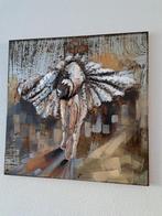3D schilderij van metaal, danseres, natural tinten, Ophalen, Overige typen, Zo goed als nieuw, 75 tot 100 cm