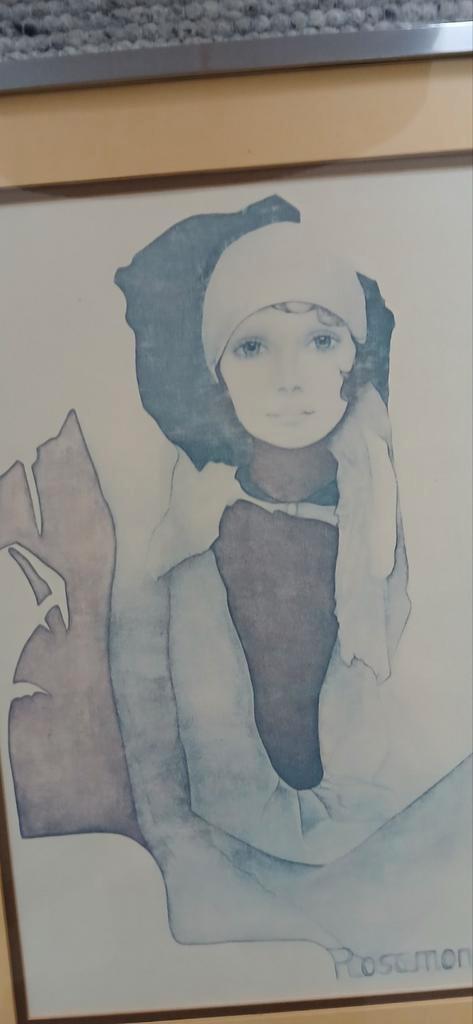Christine Rosamond litho "Simone" ( USA ), Antiek en Kunst, Kunst | Litho's en Zeefdrukken, Ophalen of Verzenden