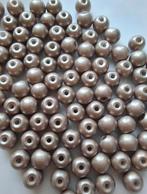 100 stuks 6 mm glaskralen goud brons kralen partij, Ophalen of Verzenden, Nieuw, Kraal