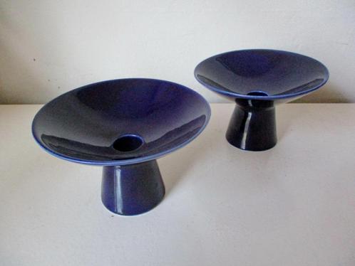 Arabia Finland kobalt blauwe kandelaren kandelaar set, Antiek en Kunst, Antiek | Keramiek en Aardewerk, Ophalen of Verzenden