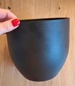Zwarte bloempot ijzer 16x16x15, Rond, Nieuw, Ophalen of Verzenden, Metaal