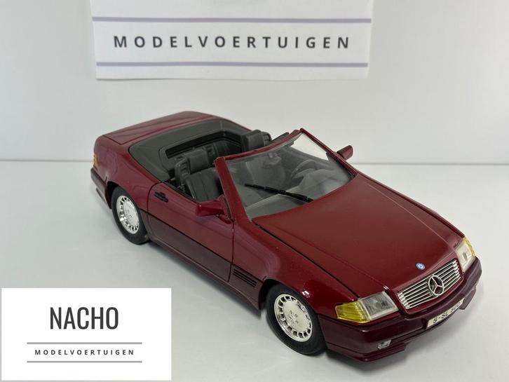 Mercedes-Benz 500 SL | Maisto | schaal 1:18, Hobby en Vrije tijd, Modelauto's | 1:18, Zo goed als nieuw, Auto, Maisto, Ophalen of Verzenden