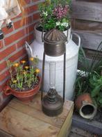 Antieke Messing Olielamp Apart Model AIG Glas, Ophalen
