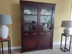 Donker mahonie buffetkast, 2 delig. (Excl inhoud), Huis en Inrichting, Kasten | Buffetkasten, Ophalen, Gebruikt, 200 cm of meer