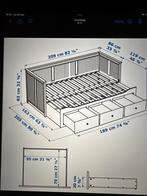 Uitschuifbaar 1-persoonsbed met opbergruimte, Ophalen, Gebruikt, Eenpersoons, Wit