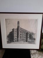 Originele ets 'Vaisenhuis de Bijenkorf' gesigneerd, Antiek en Kunst, Ophalen of Verzenden