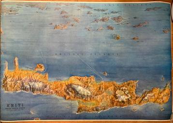 Gebiedskaart Kreta en omgeving beschikbaar voor biedingen