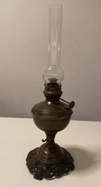 Antieke Koperen Olielamp, Ophalen of Verzenden