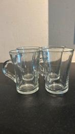 4 theeglazen, Verzamelen, Glas en Borrelglaasjes, Ophalen of Verzenden, Zo goed als nieuw, Overige typen